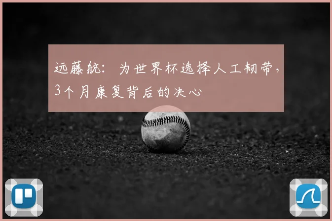 远藤航：为世界杯选择人工韧带，3个月康复背后的决心