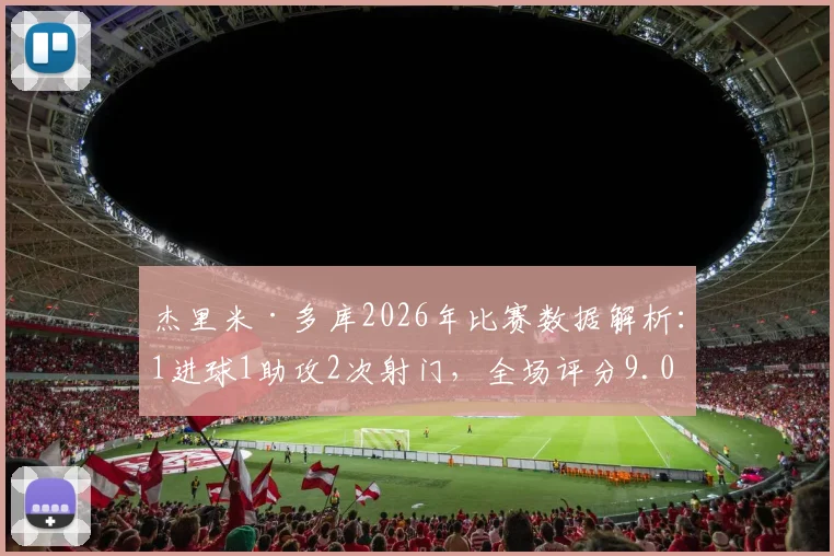 杰里米·多库2026年比赛数据解析：1进球1助攻2次射门，全场评分9.0分有多强？